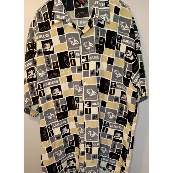 Fourty Eight 48 Jeans SZ XXL Big and Tall Button Up Shirt‎ Y2K 90s - Picture 2 of 9